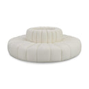 Meridian Arc Cream Vegan Leather 8 pc Modular Sectional IMAGE 1