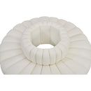 Meridian Arc Cream Vegan Leather 8 pc Modular Sectional IMAGE 5