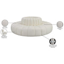 Meridian Arc Cream Vegan Leather 8 pc Modular Sectional IMAGE 8