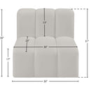  Manufacturer Color_Cream -- Arc Cream Vegan Leather Upholstered Modular Straight Chair IMAGE 11