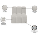  Manufacturer Color_Cream -- Arc Cream Vegan Leather Upholstered Modular Straight Chair IMAGE 12