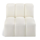  Manufacturer Color_Cream -- Arc Cream Vegan Leather Upholstered Modular Straight Chair IMAGE 1