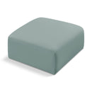 Meridian Arc Mint Green Vegan Leather Ottoman IMAGE 1