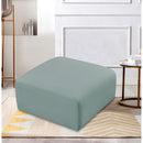  Manufacturer Color_Mint -- Arc Mint Vegan Leather Upholstered Modular Ottoman IMAGE 2