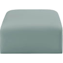  Manufacturer Color_Mint -- Arc Mint Vegan Leather Upholstered Modular Ottoman IMAGE 3