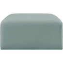  Manufacturer Color_Mint -- Arc Mint Vegan Leather Upholstered Modular Ottoman IMAGE 4