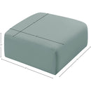  Manufacturer Color_Mint -- Arc Mint Vegan Leather Upholstered Modular Ottoman IMAGE 6