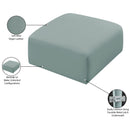  Manufacturer Color_Mint -- Arc Mint Vegan Leather Upholstered Modular Ottoman IMAGE 7