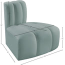  Manufacturer Color_Mint -- Arc Mint Vegan Leather Upholstered Modular Reverse Corner Chair IMAGE 12