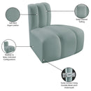  Manufacturer Color_Mint -- Arc Mint Vegan Leather Upholstered Modular Reverse Corner Chair IMAGE 13