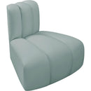  Manufacturer Color_Mint -- Arc Mint Vegan Leather Upholstered Modular Reverse Corner Chair IMAGE 3