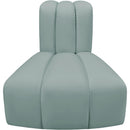 Manufacturer Color_Mint -- Arc Mint Vegan Leather Upholstered Modular Reverse Corner Chair IMAGE 5