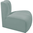  Manufacturer Color_Mint -- Arc Mint Vegan Leather Upholstered Modular Reverse Corner Chair IMAGE 6