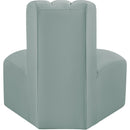  Manufacturer Color_Mint -- Arc Mint Vegan Leather Upholstered Modular Reverse Corner Chair IMAGE 7