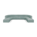  Manufacturer Color_Mint -- Arc 161" Mint Vegan Leather Upholstered 10 pc Modular Sectional IMAGE 1