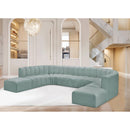  Manufacturer Color_Mint -- Arc 161" Mint Vegan Leather Upholstered 10 pc Modular Sectional IMAGE 2