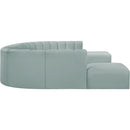  Manufacturer Color_Mint -- Arc 161" Mint Vegan Leather Upholstered 10 pc Modular Sectional IMAGE 5