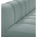  Manufacturer Color_Mint -- Arc 161" Mint Vegan Leather Upholstered 10 pc Modular Sectional IMAGE 9