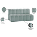  Manufacturer Color_Mint -- Arc 60" Mint Vegan Leather Upholstered 2 pc Modular Sectional IMAGE 12
