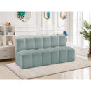  Manufacturer Color_Mint -- Arc 60" Mint Vegan Leather Upholstered 2 pc Modular Sectional IMAGE 2