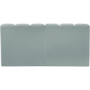 Meridian Arc Mint Green Vegan Leather 2 pc Modular Sectional IMAGE 6
