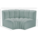  Manufacturer Color_Mint -- Arc 60" Mint Vegan Leather Upholstered 2 pc Modular Sectional IMAGE 10