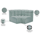  Manufacturer Color_Mint -- Arc 60" Mint Vegan Leather Upholstered 2 pc Modular Sectional IMAGE 11