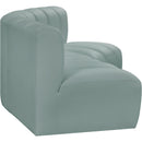  Manufacturer Color_Mint -- Arc 86" Mint Vegan Leather Upholstered 3 pc Modular Sectional IMAGE 5