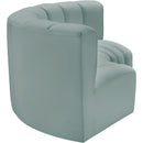 Meridian Arc Mint Green Vegan Leather 3 pc Modular Sectional IMAGE 5