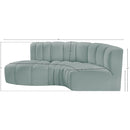  Manufacturer Color_Mint -- Arc 70" Mint Vegan Leather Upholstered 3 pc Modular Sectional IMAGE 11