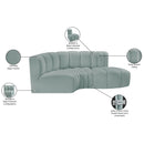  Manufacturer Color_Mint -- Arc 70" Mint Vegan Leather Upholstered 3 pc Modular Sectional IMAGE 12