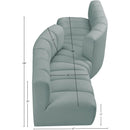  Manufacturer Color_Mint -- Arc 108" Mint Vegan Leather Upholstered 4 pc Modular Sectional IMAGE 10