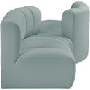  Manufacturer Color_Mint -- Arc 108" Mint Vegan Leather Upholstered 4 pc Modular Sectional IMAGE 4
