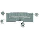  Manufacturer Color_Mint -- Arc 88" Mint Vegan Leather Upholstered 4 pc Modular Sectional IMAGE 12
