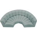  Manufacturer Color_Mint -- Arc 88" Mint Vegan Leather Upholstered 4 pc Modular Sectional IMAGE 3