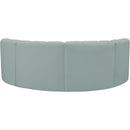  Manufacturer Color_Mint -- Arc 88" Mint Vegan Leather Upholstered 4 pc Modular Sectional IMAGE 6