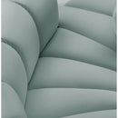  Manufacturer Color_Mint -- Arc 88" Mint Vegan Leather Upholstered 4 pc Modular Sectional IMAGE 7