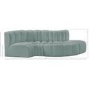  Manufacturer Color_Mint -- Arc 104" Mint Vegan Leather Upholstered 4 pc Modular Sectional IMAGE 10