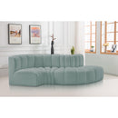  Manufacturer Color_Mint -- Arc 104" Mint Vegan Leather Upholstered 4 pc Modular Sectional IMAGE 2