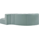  Manufacturer Color_Mint -- Arc 104" Mint Vegan Leather Upholstered 4 pc Modular Sectional IMAGE 5