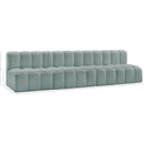  Manufacturer Color_Mint -- Arc 119" Mint Vegan Leather Upholstered 4 pc Modular Sectional IMAGE 11