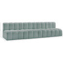Meridian Arc Mint Green Vegan Leather 4 pc Modular Sectional IMAGE 11