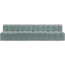  Manufacturer Color_Mint -- Arc 119" Mint Vegan Leather Upholstered 4 pc Modular Sectional IMAGE 3