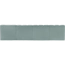  Manufacturer Color_Mint -- Arc 119" Mint Vegan Leather Upholstered 4 pc Modular Sectional IMAGE 5