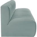  Manufacturer Color_Mint -- Arc 119" Mint Vegan Leather Upholstered 4 pc Modular Sectional IMAGE 6