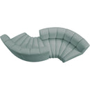  Manufacturer Color_Mint -- Arc 102" Mint Vegan Leather Upholstered 4 pc Modular Sectional IMAGE 4