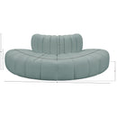  Manufacturer Color_Mint -- Arc 90" Mint Vegan Leather Upholstered 4 pc Modular Sectional IMAGE 11