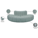  Manufacturer Color_Mint -- Arc 90" Mint Vegan Leather Upholstered 4 pc Modular Sectional IMAGE 12