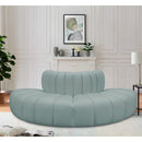  Manufacturer Color_Mint -- Arc 90" Mint Vegan Leather Upholstered 4 pc Modular Sectional IMAGE 2
