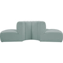  Manufacturer Color_Mint -- Arc 90" Mint Vegan Leather Upholstered 4 pc Modular Sectional IMAGE 6